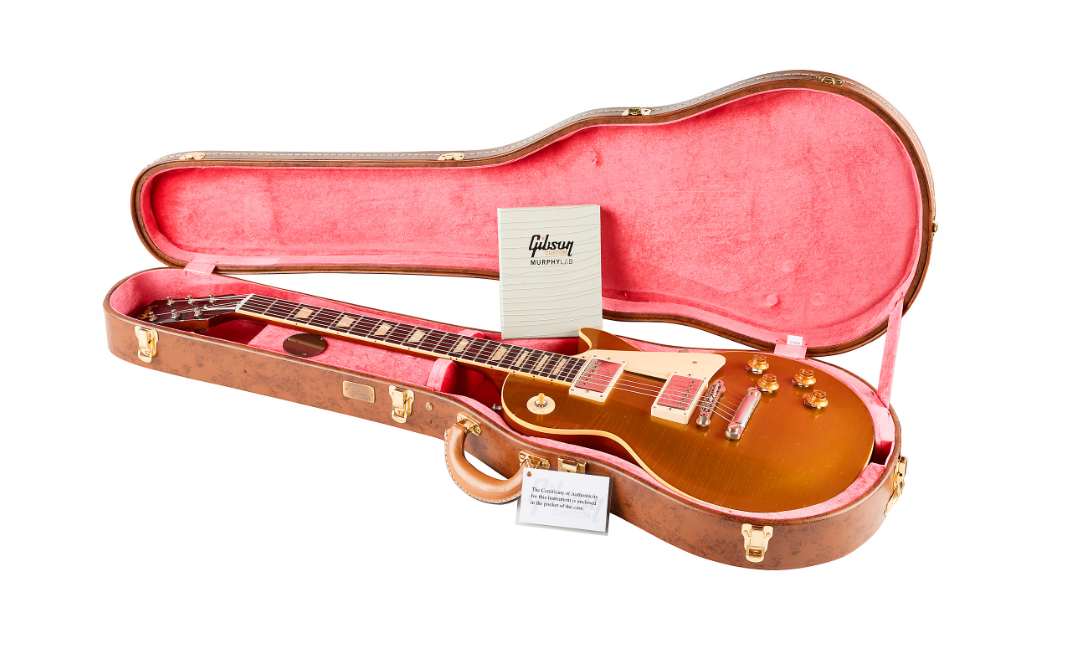 Gibson Custom Murphy Lab 1957 Les Paul Goldtop Darkback Reissue Light Aged Electric Guitar Double Gold