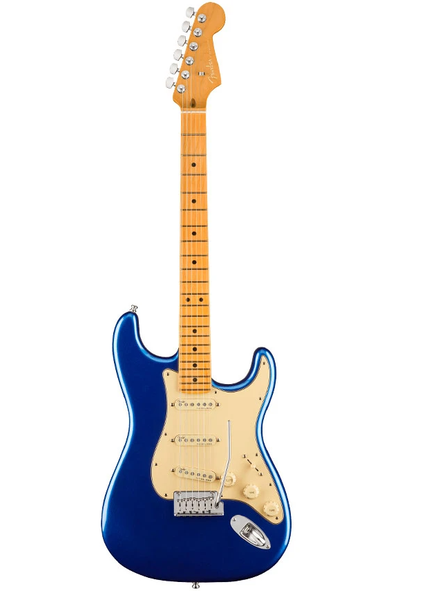 Fender American Ultra Stratocaster Electric Guitar - Maple/Cobra Blue - 0118012795