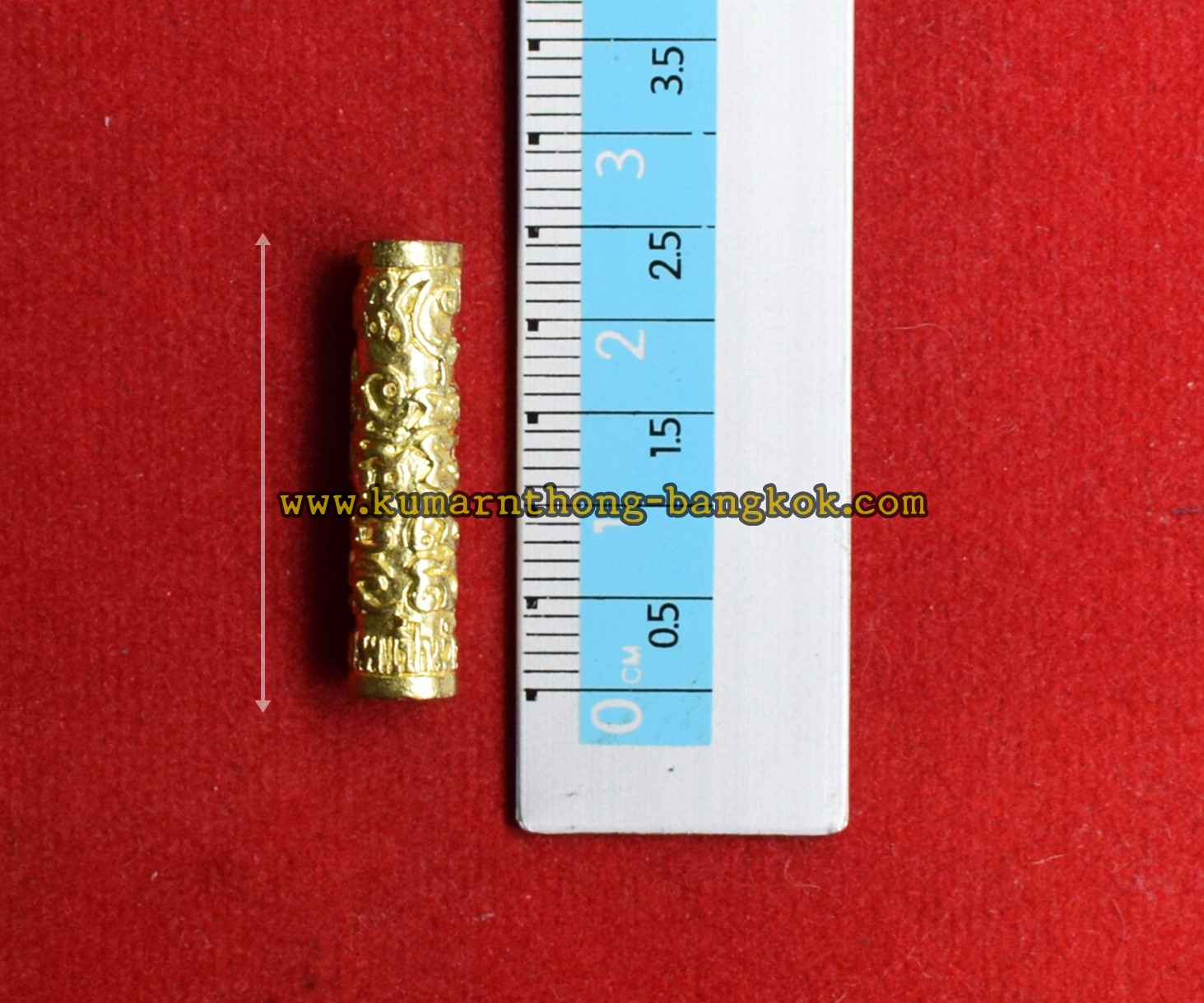 ตะกรุด นะเมตตา มหาระรวย เสน่หา วัดบางพระ (หลวงพ่อเปิ่น) จ.นครปฐม เนื้อโลหะ สีทอง ขนาดพกพา กว้าง 2.5ซม. หนา 0.5ซม. ออกบูชาปี 2560