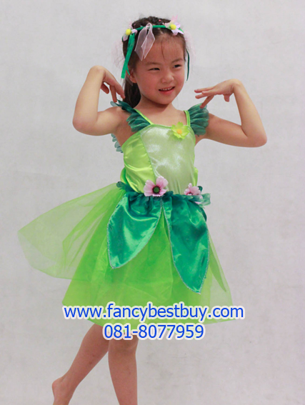 ชุดเจ้าหญิงน้อยแฟนซีเด็ก Green Fairy สีเขียว ขนาด M, L