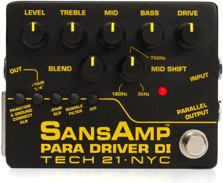 Tech 21 SansAmp Para Driver DI Preamp Pedal V2
