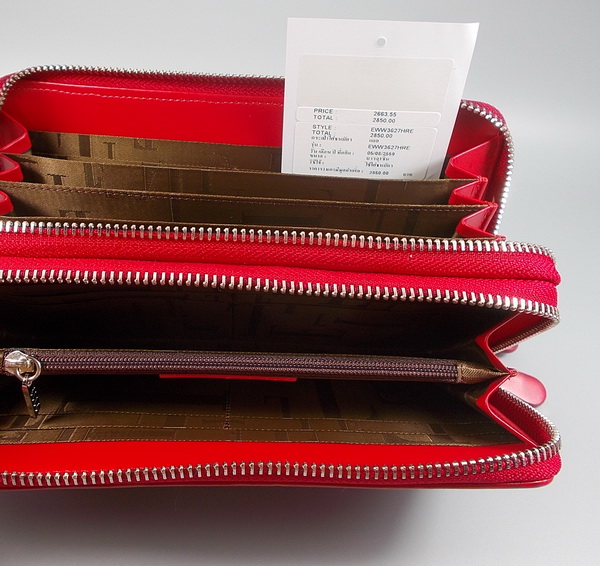 กระเป๋าสตางค์ ELLE แดงมะเหมี่ยว ใหม่ แท้