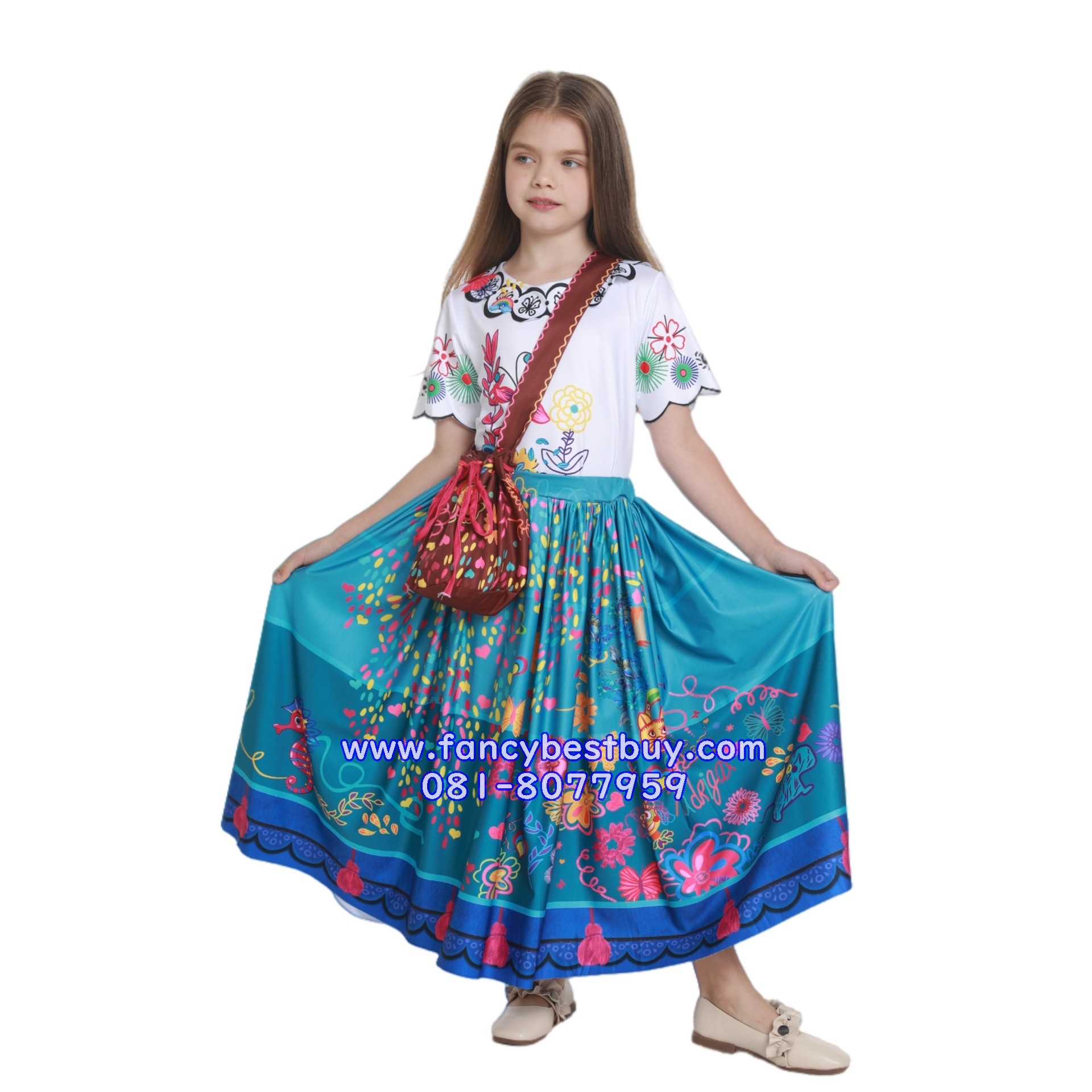 ชุดแฟนซีเด็ก ชุดมิราเบล+กระเป๋า Disney Encanto ขนาด 130