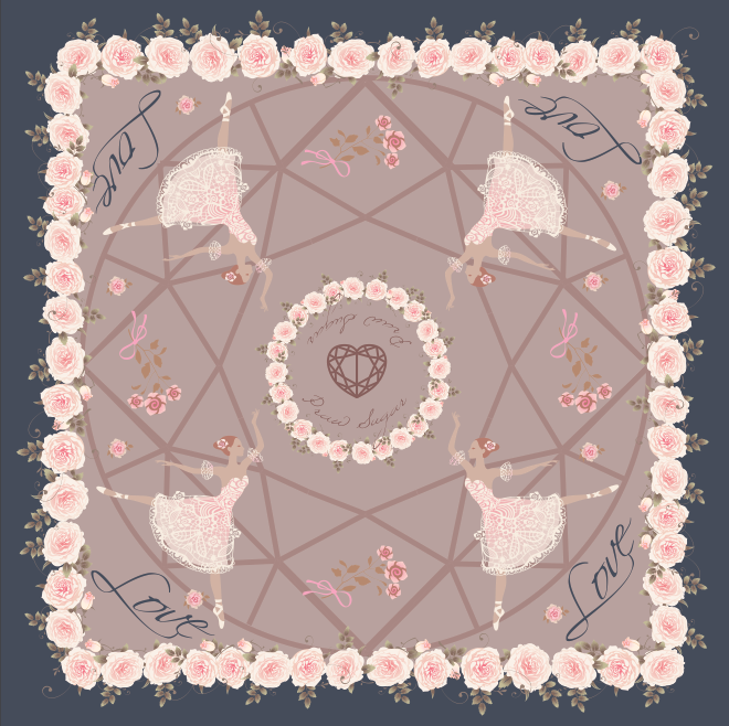 Ballet Scarf - ผ้าพันคอลายบัลเล่ต์ (มี 4 สี)