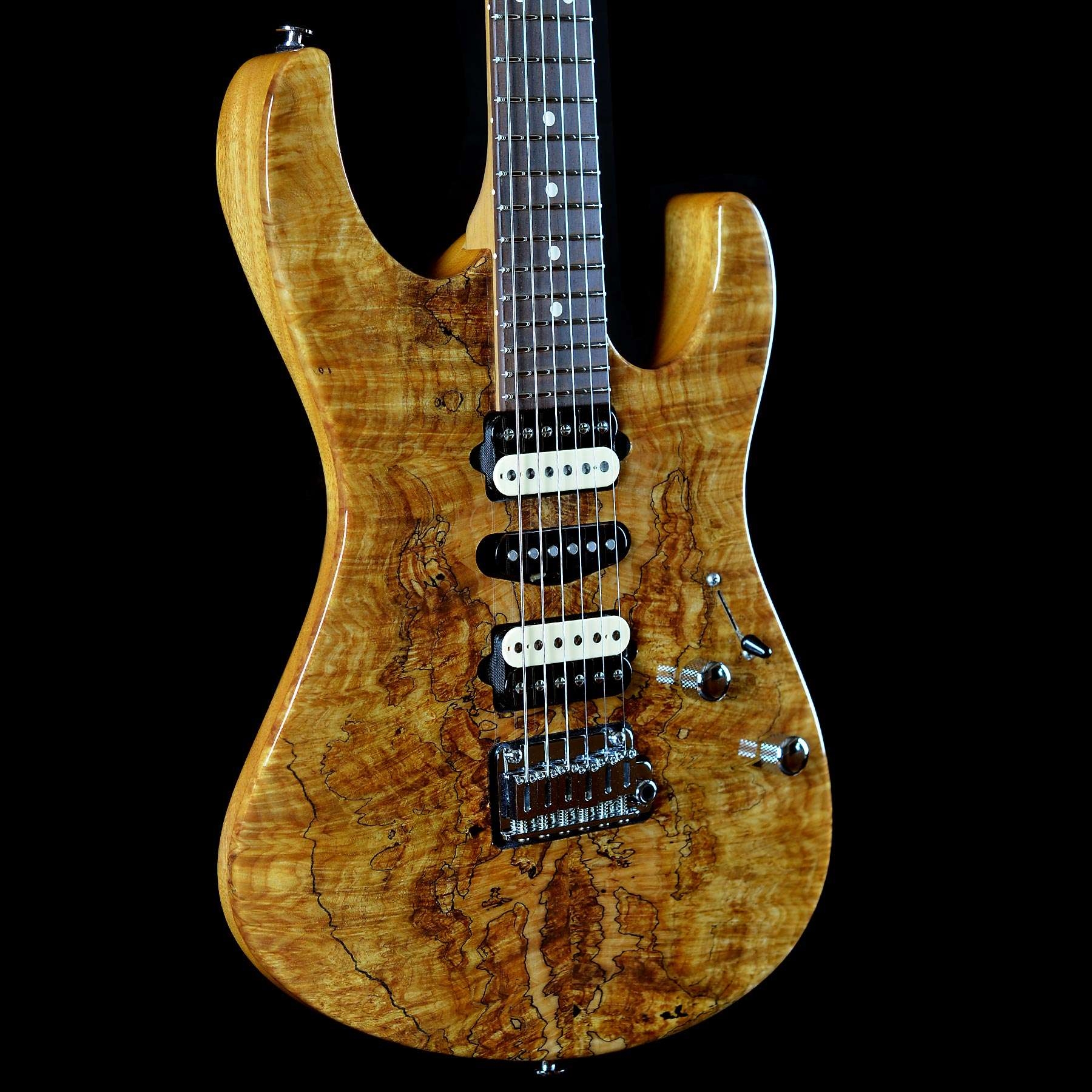 Suhr Modern Spalted Maple Natural Gloss 16 Inch Radius