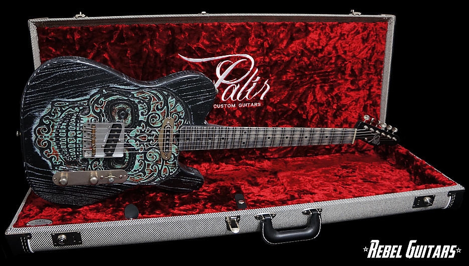 Palir Guitars Day of the Dead Titan carved skull body Summer NAMM 16