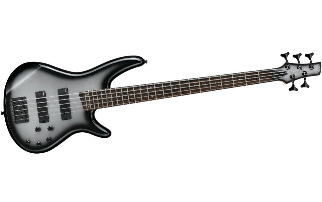 Ibanez SR255 5-String Electric Bass Metallic Silver Sunburst Rosewood fretboard