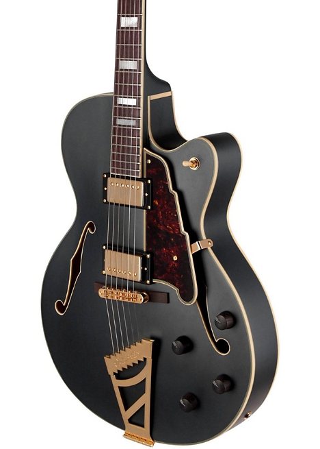 D Angelico EX-DH Deluxe Edition Hollowbody Electric Guitar - Midnight Matte