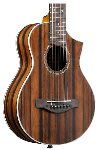Ibanez EWP13DBO Exotic Wood Piccolo Acoustic Guitar Dark Brown Open Pore
