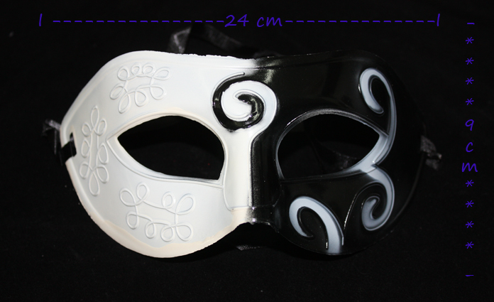 หน้ากากแฟนซี, หน้ากากปาร์ตี้ สำหรับประกอบชุดไปงานปาร์ตี้ ขนาด 24 * 9 ซม. มีหลายสี