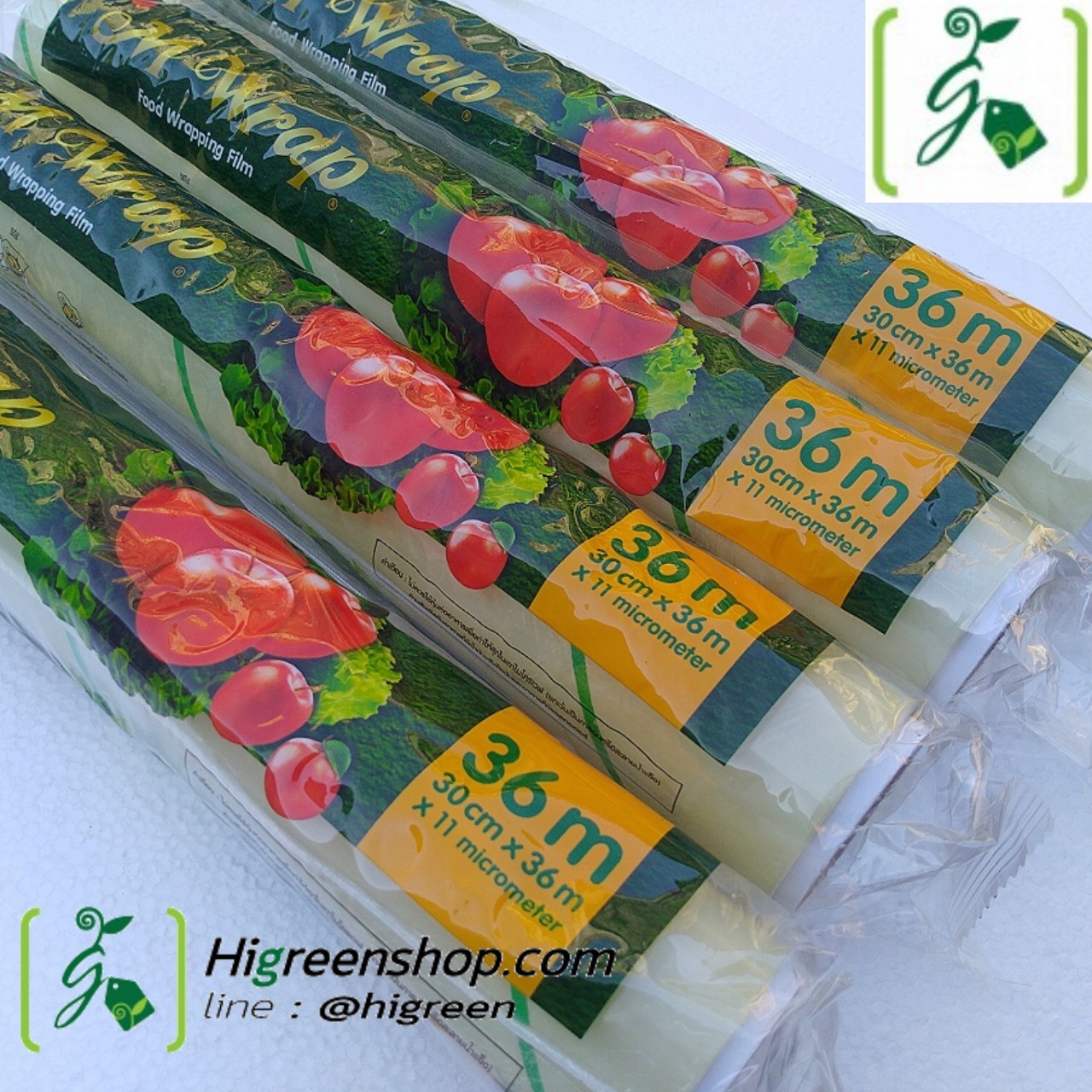 ฟิล์มถนอมอาหาร M Wrap ขนาด 30cm. x 36 m. 11 micrometer แพ็ค 2 ม้วน