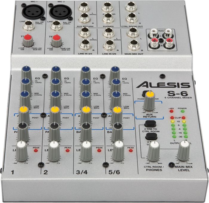 Alesis S-6 6-Channel Compact Mixer