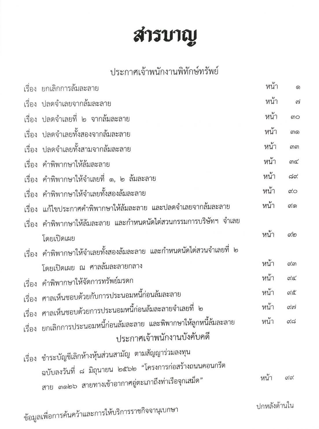 กฎหมายออกใหม่ 32/65 16 ประกาศเจ้าพนักงานพิทักษ์ทรัพย์