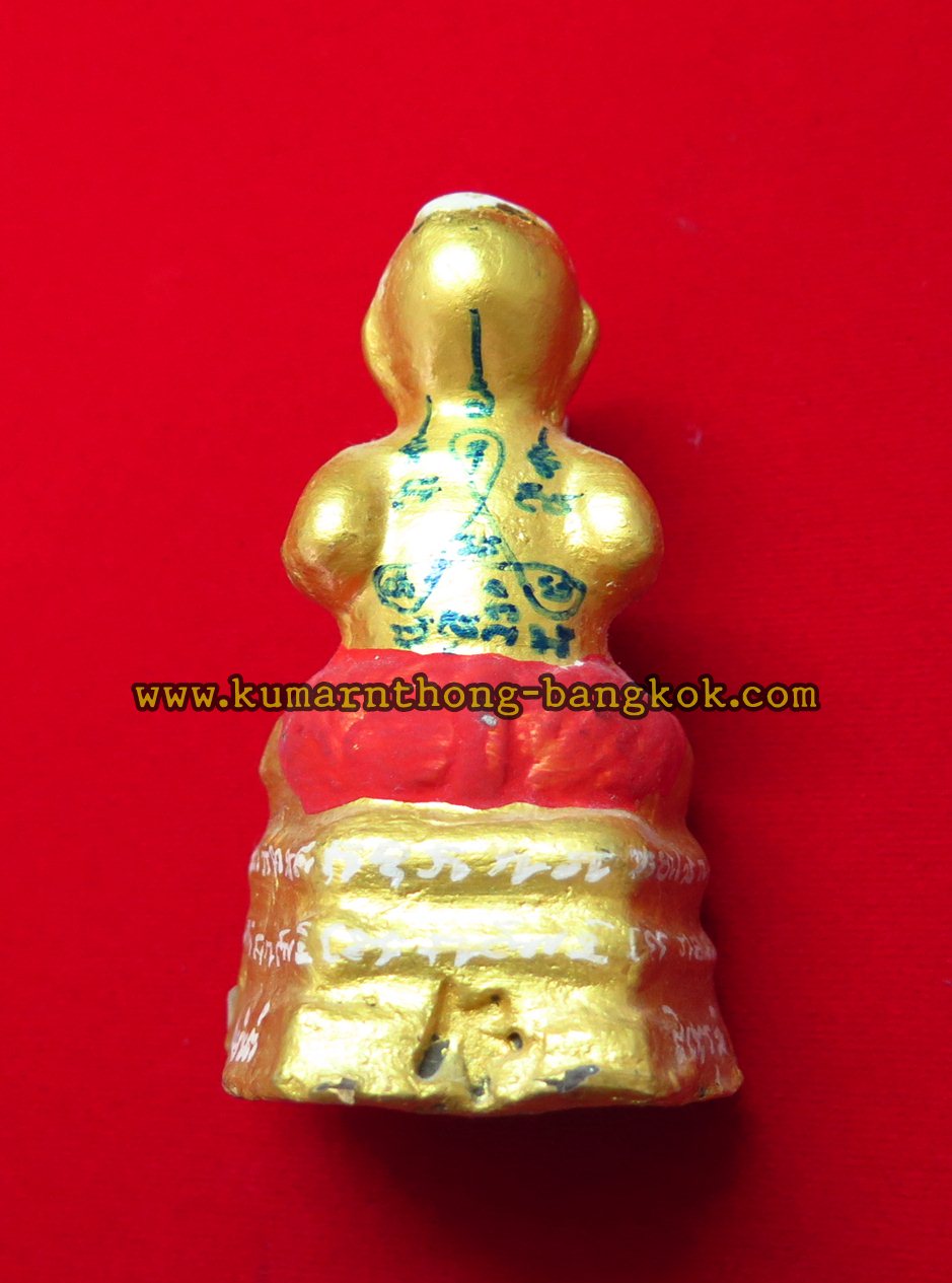 กุมารทอง หลวงปู่แย้ม วัดสามง่าม จ.นครปฐม (น้องพิชิตชัย) เนื้อดิน สีทองล้วน พิมพ์เล็ก ขนาดตั้งบูชาสูง 3.5นิ้ว กว้าง 2นิ้ว รุ่น พัดยศ ปี 52-53
