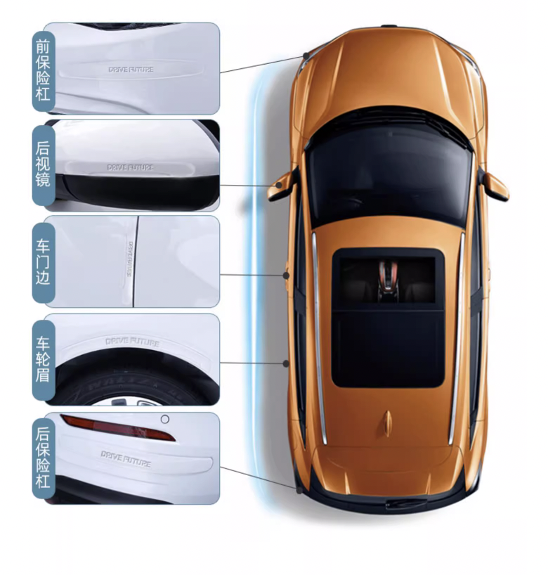 ยางกันกระแทกประตูรถยนต์ กันกระแทกกันชน กันกระแทกขอบประตูแต่งรถ อุปกรณ์รถ GAC Aion Y Plus