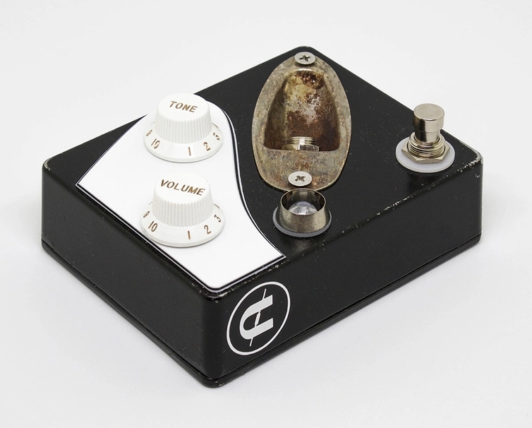 CopperSound Strategy Boost Overdrive / Boost Guitar Effects Pedal, Relic d Black & White