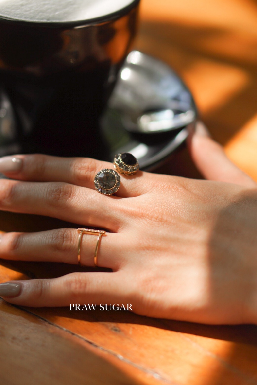 Swarovski Double Crystal Ring - แหวนคริสตัล Swarovski แหวนคริสตัลสวารอฟสกี้แบบ 2 ฝั่ง (มี 8 สี)