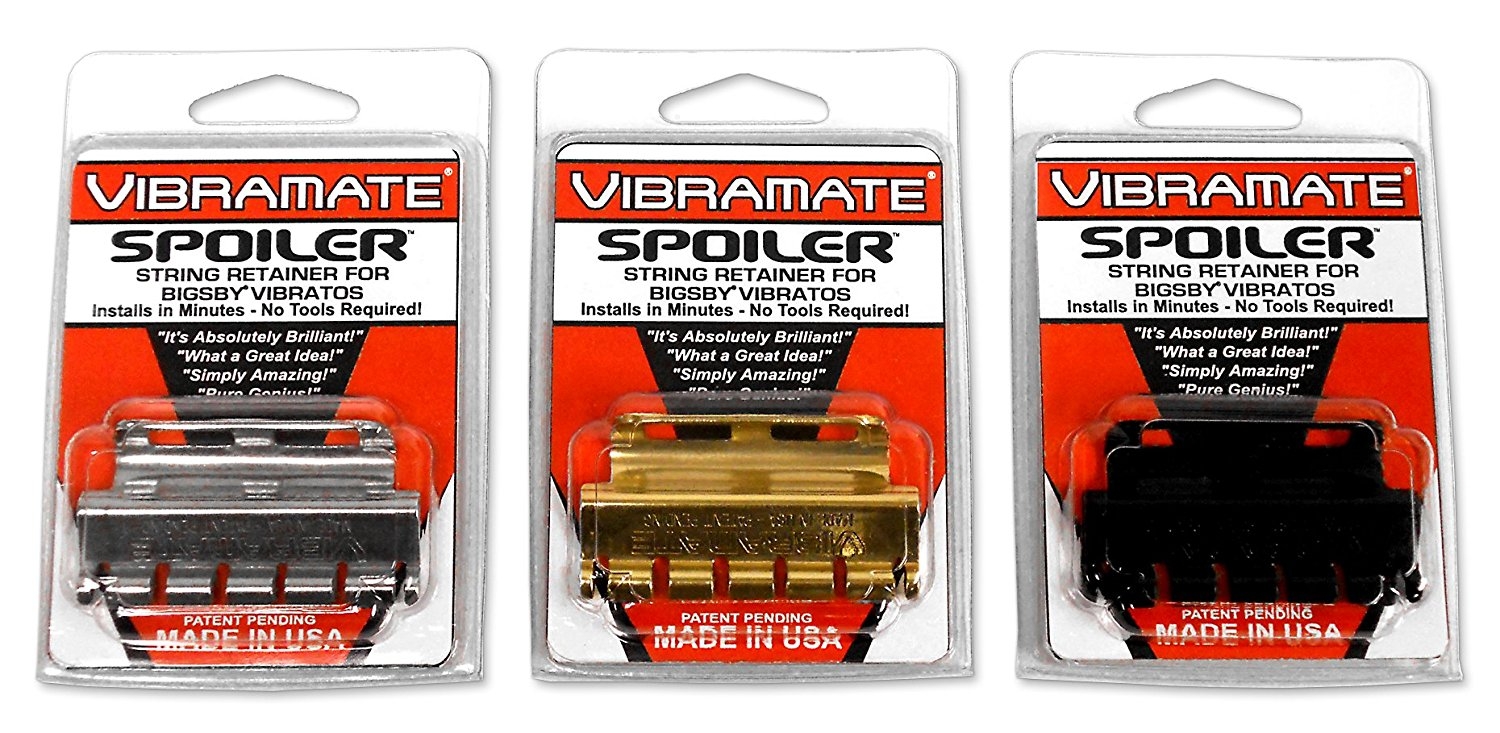Allparts Stainless Vibramate V7-LP Spoiler String Retainer - Brushed Silver / Chrome