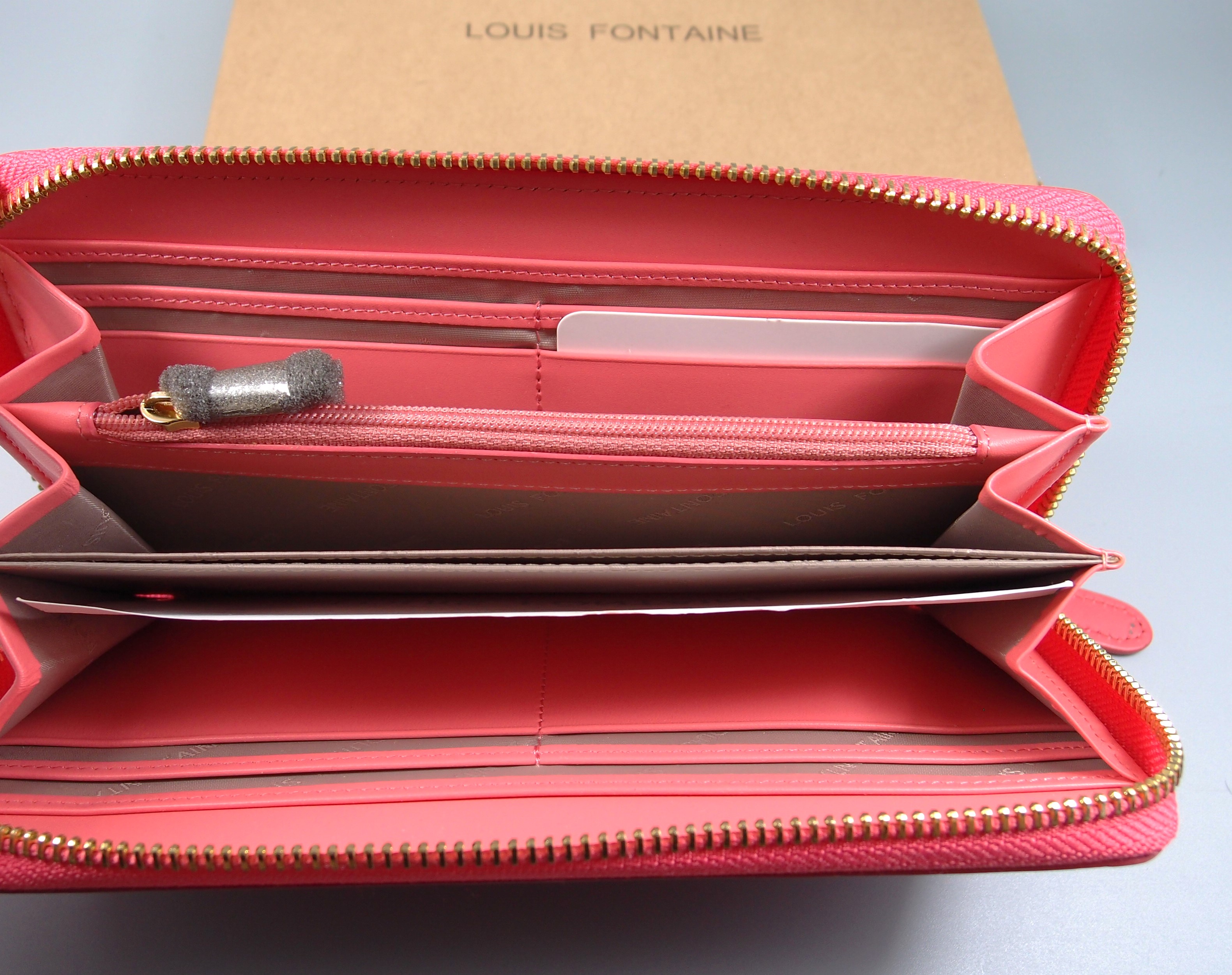 กระเป๋าสตางค์ LOUIS FONTAINE สีปูน ใหม่ แท้