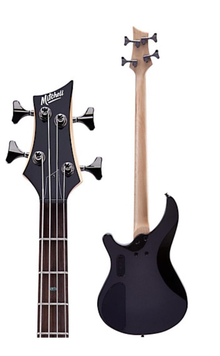 Mitchell MB200 Modern Rock Bass with Active EQ Gun Metal Gray,Blood Red,Black
