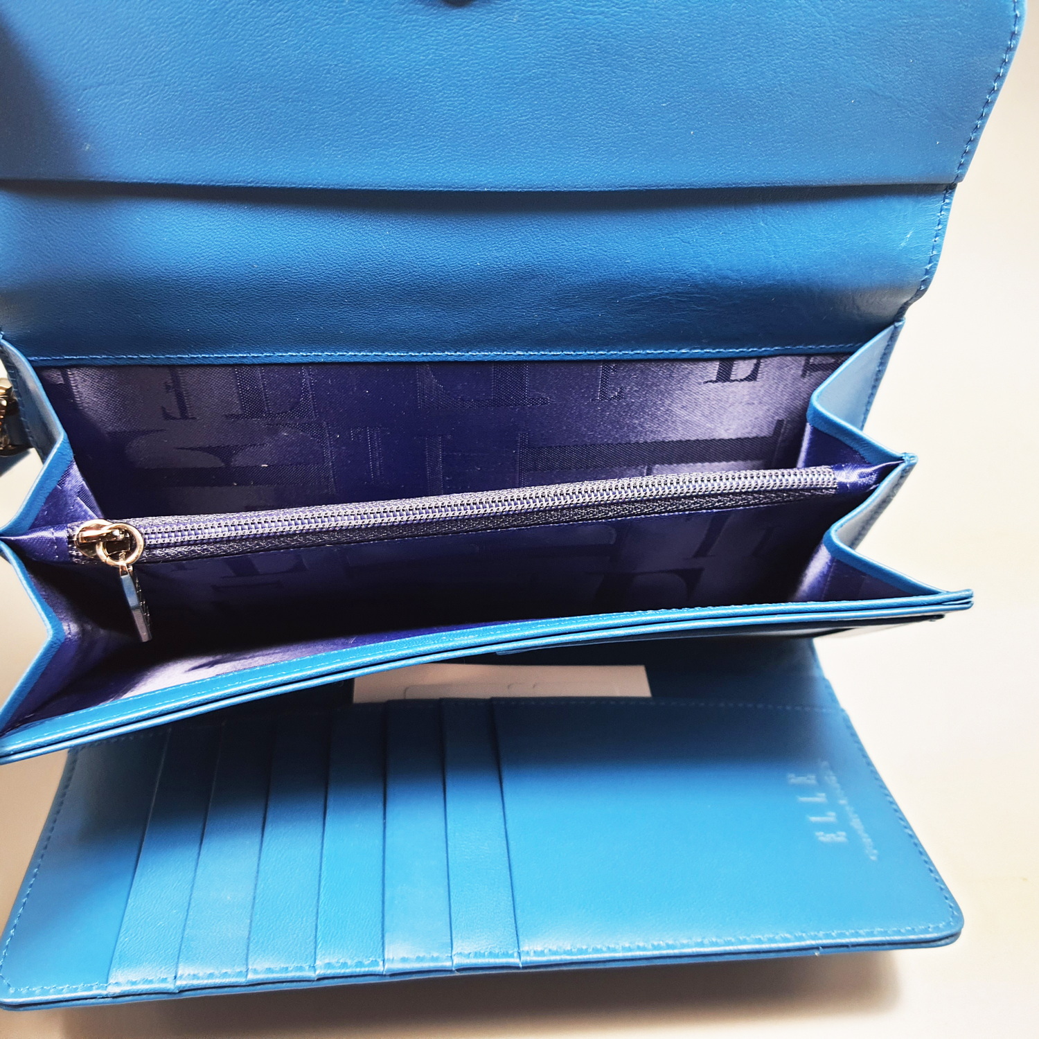 กระเป๋าสตางค์ ELLE น้ำเงินคราม ใหม่ แท้