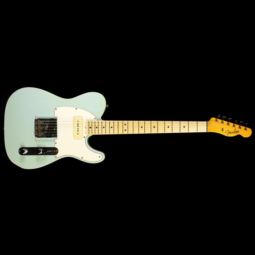 Fender Custom Shop 2-Tone Telecaster Relic Electric Guitar - Sonic Blue and Olympic White