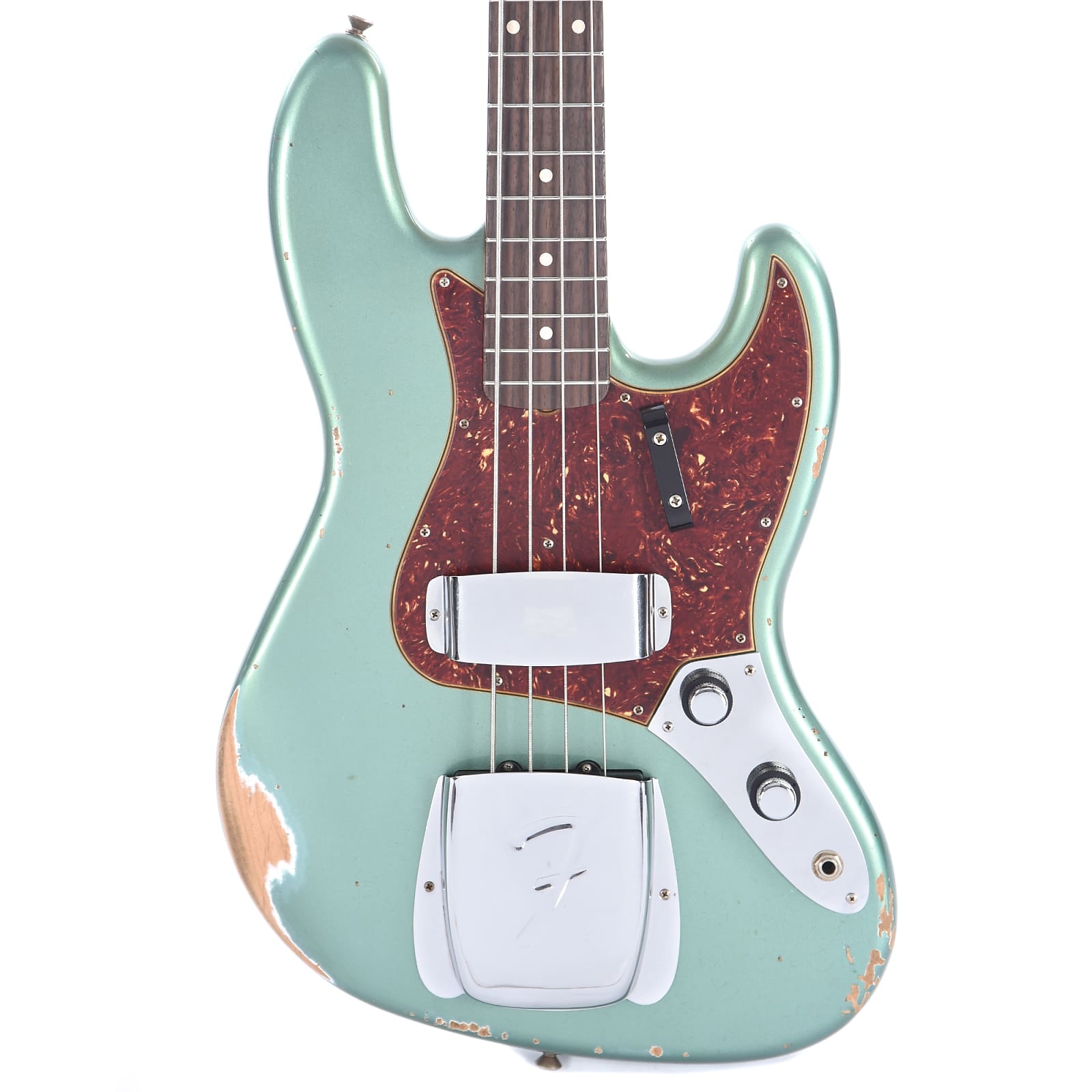 Fender Custom Shop 1960 Jazz Bass CME Spec Relic Super Aged/Faded Sherwood Green w/Painted Headcap