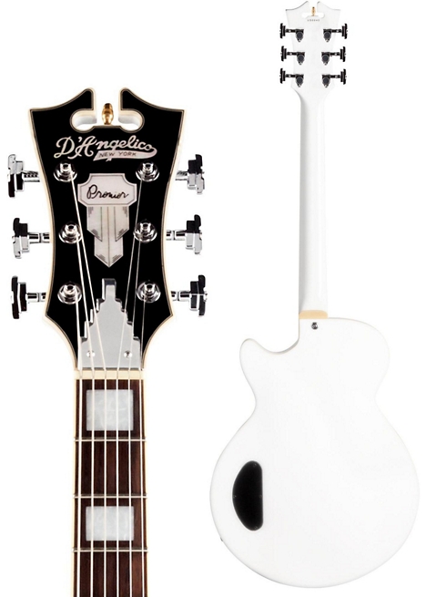D Angelico Premier Series SS with Stop Tail Piece Non-F Hole Hollowbody Electric Guitar
