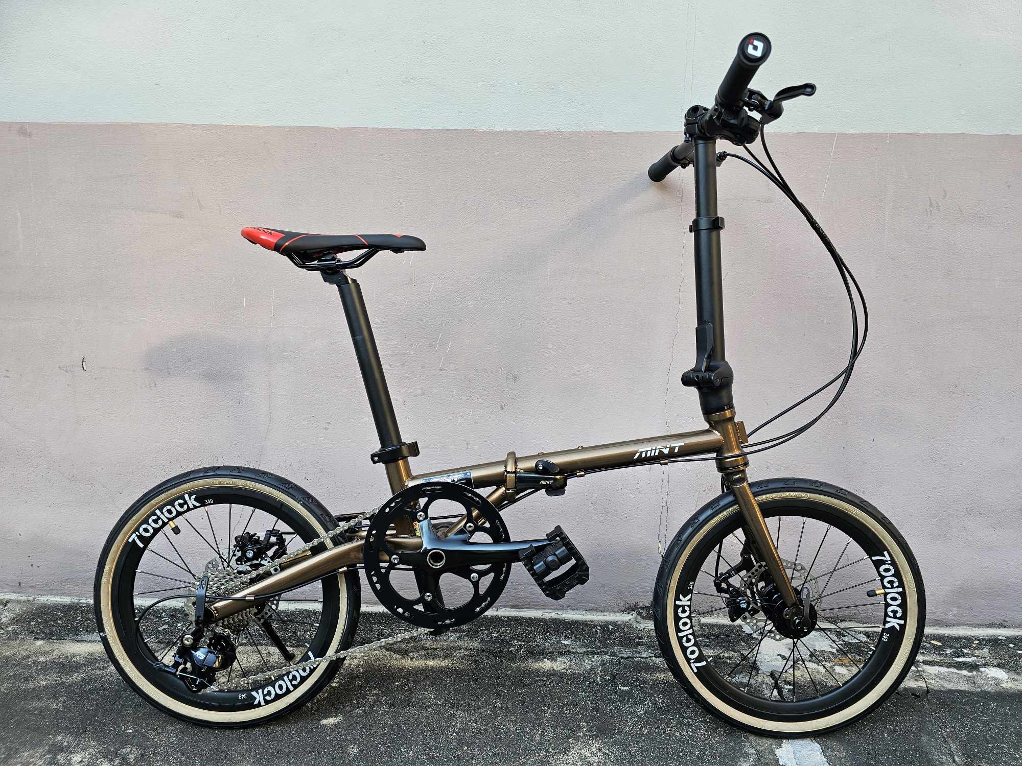 รถพับ Mint T9 16-349 เฟรมโครโม ล้อดิสเบรค ขอบสูง โม่ดัง