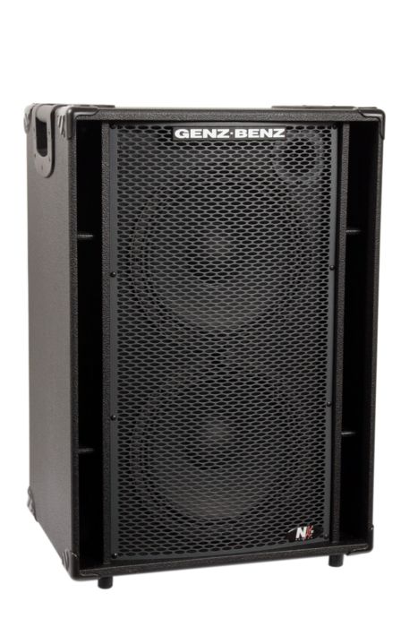 Genz Benz NEOX2-212T 600W 2x12 Neodymium Bass Speaker Cabinet w/ Tweeter Black