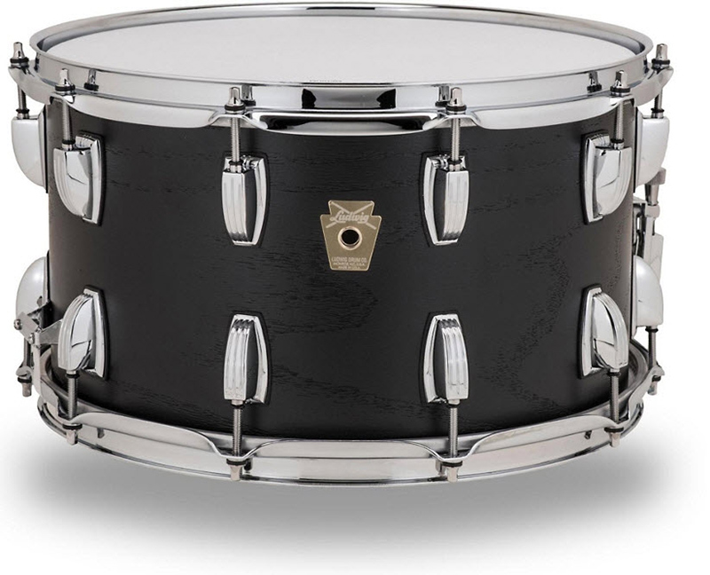 Ludwig Classic Series Hybrid Black Oak Shell Snare Drum 14x8 Inch Black