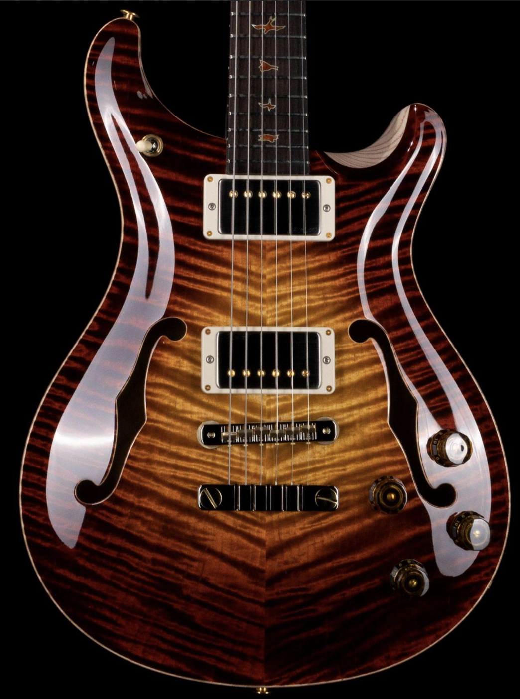PRS Private Stock 9113 McCarty 594 Hollowbody II Flame Maple Top Brazilian Rosewood Neck Autumn Glow