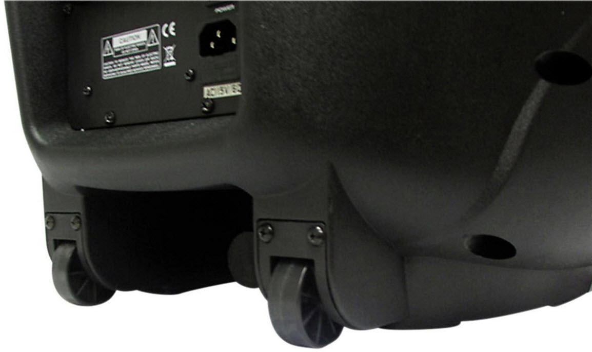 Gem Sound PXB150USB 15 Powered Speakers Pair with USB/SD Media Player/Wheel