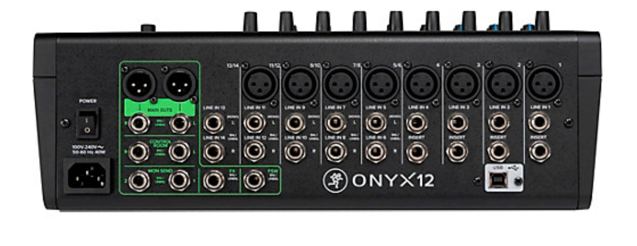 Mackie Onyx12 12-Channel Premium Analog Mixer with Multi-Track USB And Bluetooth