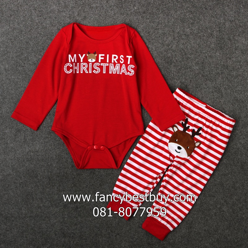 ชุดคริสมาสเด็กเล็กและเด็กทารก Christmas Costume สำหรับ เทศกาลวันคริสมาส มีขนาด 70-95