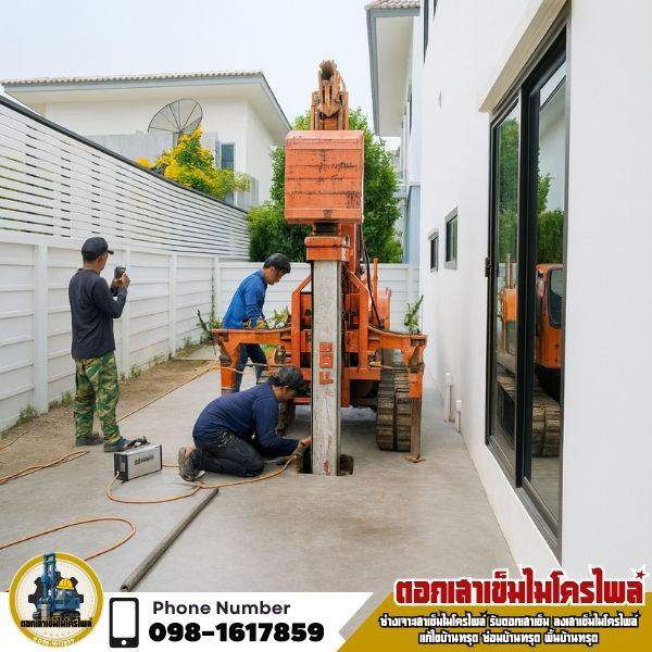 แก้ไขบ้านทรุดด้วยเสาเข็มไมโครไพล์