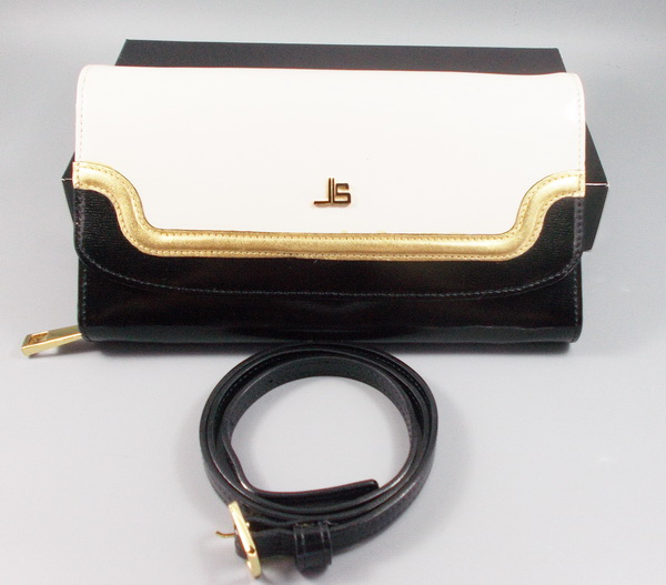 กระเป๋าสตางค์ JEAN-LOUIS SCHERRER ดำ-ครีม ใหม่ แท้