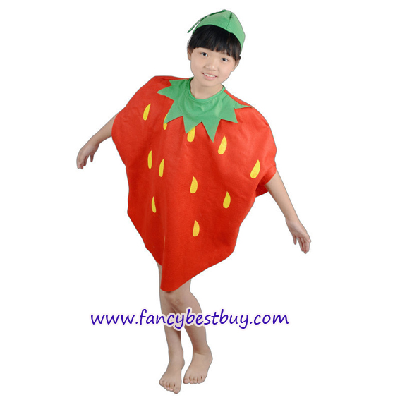 ชุดสตรอเบอร์รี่สำหรับใส่เป็นชุดแฟนซีผลไม้สำหรับเด็ก Strawerry Costume ขนาดฟรีไซด์
