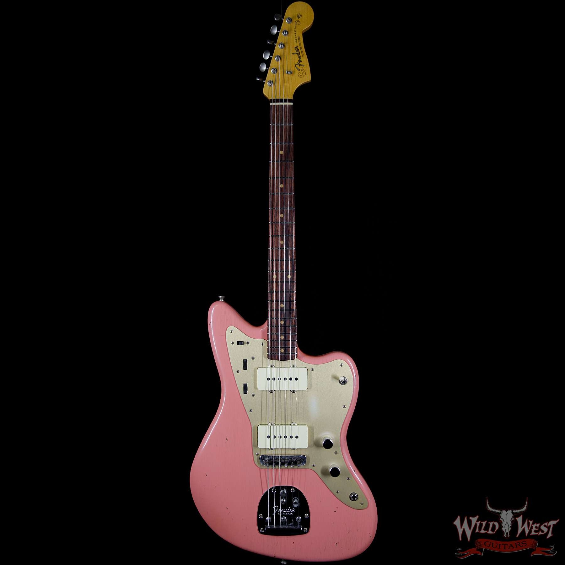 Fender Custom Shop Super Faded 60s Jazzmaster Journeyman Relic Rosewood - Aged Fiesta Red