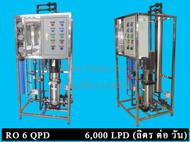 เครื่องกรองน้ำ RO อุตสาหกรรม 6 QPD (6000 ลิตร/วัน) Treatton