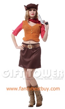 ชุดแฟนซีผู้หญิง ชุดคาวเกิร์ล Cowgirl ขนาดฟรีไซด์