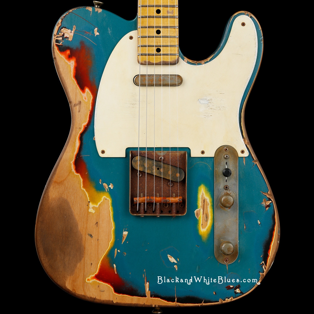 Nash T-57 In Turquoise Over 3 Tone Sunburst