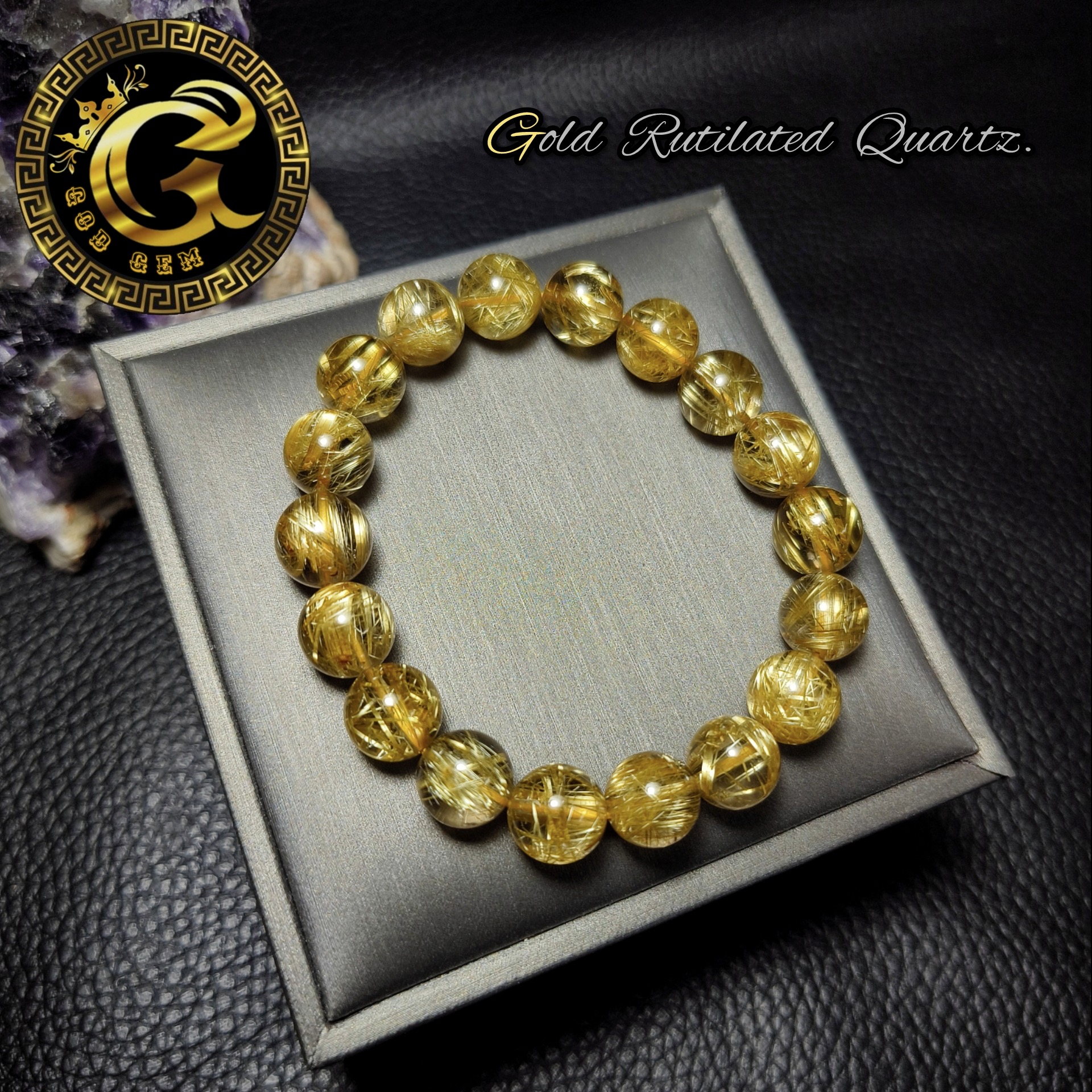 ข้อมือหิน ไหมทองเศรษฐี 11.8 มิล