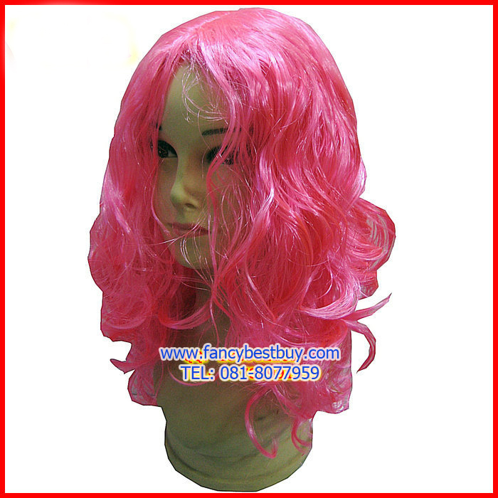 วิกผมแบบยาว, วิกผมแฟนซี, วิกผมหลากสี สำหรับประกอบชุดแฟนซี สีชมพู