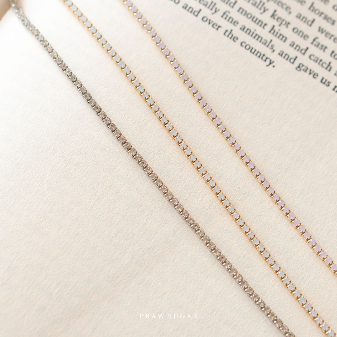 Classic 2mm Bracelet - สร้อยข้อมือคริสตัลเรียงทรงกลมคลาสสิค ขนาด 2mm