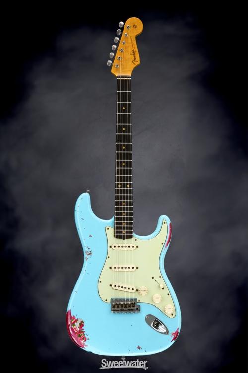 Fender Custom Shop 60s Stratocaster Heavy Relic/Closet Classic Mix - Daphne Blue/Pink Paisley