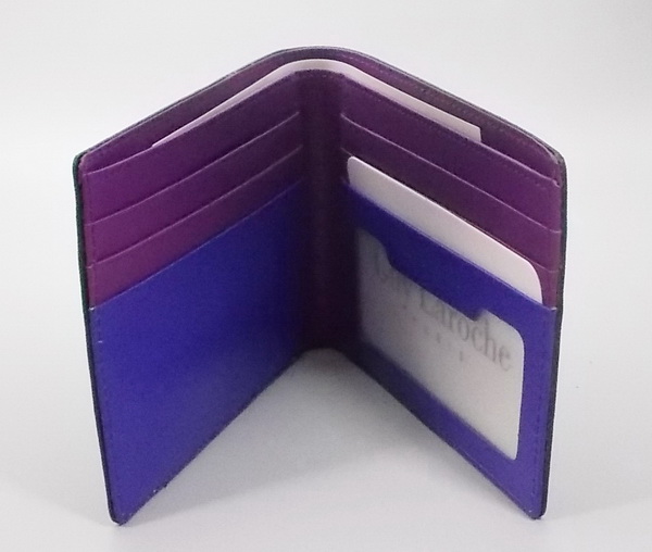 กระเป๋าสตางค์ Guy Laroche ดำ-ม่วง-น้ำเงิน ใหม่ แท้