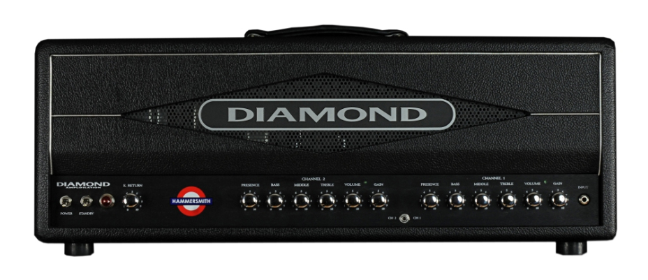 Diamond Amplification Hammersmith USA Custom Series 100W Vintage / Modern Tube Guitar Amp Head Black