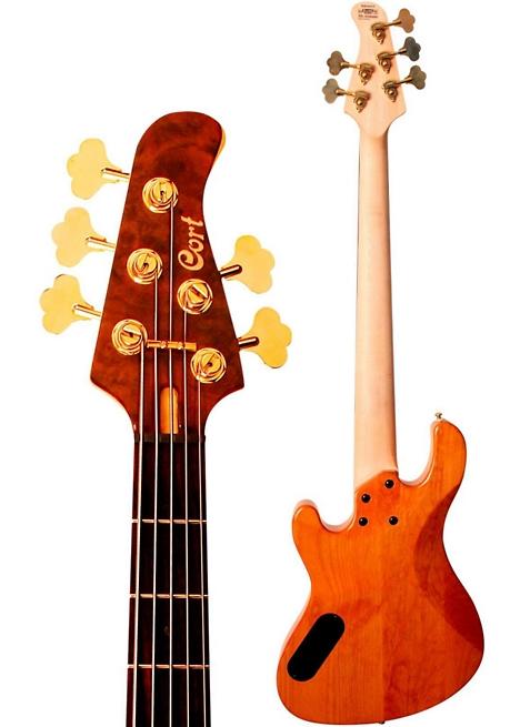 Cort Jeff Berlin Series Rithimic V Bass Guitar - Gloss Natural Rosewood