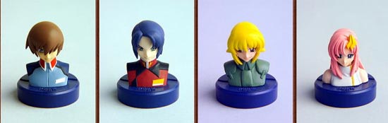 Pepsi limited Mobile Suit Gundam SEED bottle cap figure 4 ตัว (แท้)